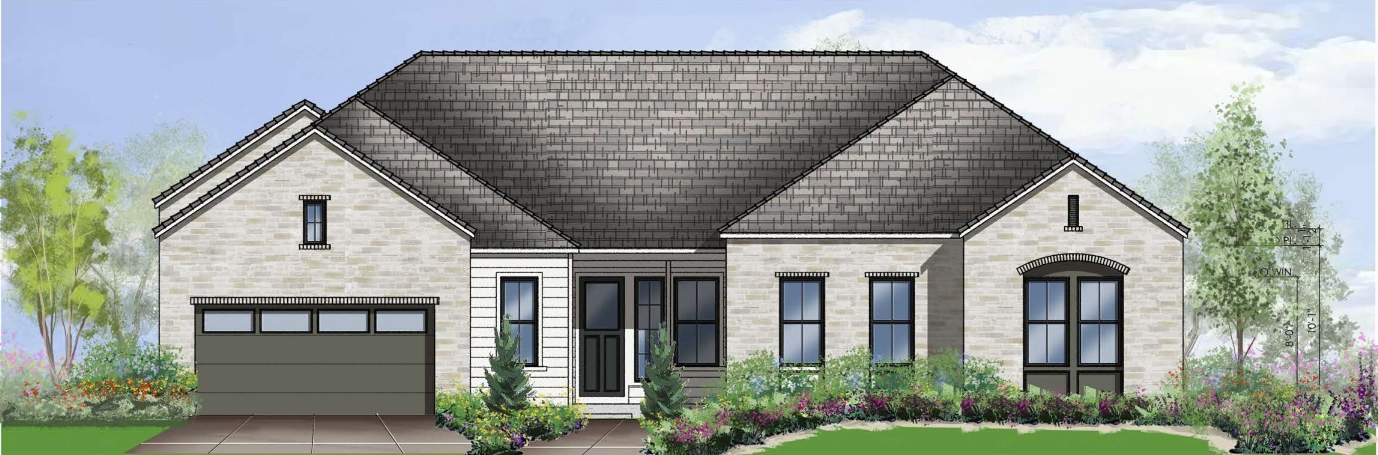 Plan 2 Elevation A Rendering